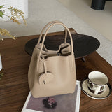 NAMCOVERSE 2025Leather women's bags, niche portable vegetable basket bags, cowhide bucket bags, high-end fashion trend single shoulder messenger bags