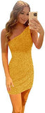 2025 Sequin heavy industry dress popular new 2025 one-shoulder sexy fashion split fashion trend small dress