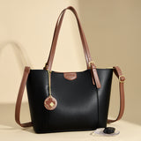 2025 Bag Women's popular Autumn Premium Sense Large Capacity Tote Bag Contrasting Color Niche Temperament Shoulder Bag Practical Commuter Bag