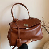 NAMCOVERSE 2025 Premium textured bag women's large capacity popular new casual messenger platinum bag fashionable commuter portable Kelly bag