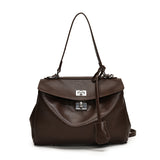 NAMCOVERSE 2025 Premium textured bag women's large capacity popular new casual messenger platinum bag fashionable commuter portable Kelly bag