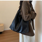NAMCOVERSE 2025 n retro college style large-capacity bag women's popular autumn and winter new Maillard slack soft pitot bag