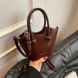 NAMCOVERSE 2025 Korean version handbag bag women's popular new fashionable simple bucket bag high-end niche retro versatile messenger bag