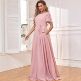 2025 2025 evening dresses fashion new bridesmaid dresses with long split ends, fashion trend chiffon formal dresses