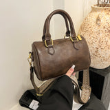 NAMCOVERSE 2025 Niche design bowling bag women's bag popular new fashion retro Boston bag portable shoulder bag messenger bag