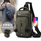 NAMCOVERSE  Exclusive for Cross-Border New Men's Multifunctional Chest Bag Fashion Casual Shoulder Messenger Bag Waterproof Space Cloth Small Backpack