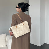 NAMCOVERSE 2025Summer women's commuter bag women's popular new shoulder bag cowhide woven tote bag large-capacity leather women's bag