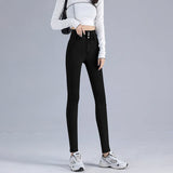 Stretch Skinny Jeans Women's Autumn and Winter High Waist Korean Style New Design Sense Slim Fit Slimming Versatile Hip Lifting Pencil Pants