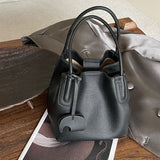 NAMCOVERSE 2025Leather women's bags, niche portable vegetable basket bags, cowhide bucket bags, high-end fashion trend single shoulder messenger bags