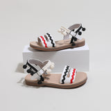 NAMCOVERSE  Free Shipping Ethnic Style Girls' Soft Bottom Sandals  Summer New Korean Style Children Slip-on Open Toe Beach Shoes