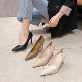 2025 966-2 Autumn and winter new thin heel pointed single shoes female  fairy style high heels professional commuter high heels women's shoes