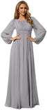 2025 popular autumn and winter new  bridesmaid clothes 2025 Popular trade long dresses sexy and elegant chiffon evening dresses