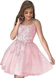 2025 Women's Homecoming Dress Short Prom Dress Lace Decal Suitable Teen Slender Strap Party Evening Dress