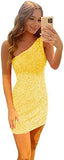 2025 Sequin heavy industry dress popular new 2025 one-shoulder sexy fashion split fashion trend small dress