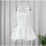 NAMCOVERSE 2025 Spot! Real shot - one-word shoulder bow dress sexy dress New temperament slim-fitting contrasting color dress
