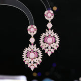 2025 Heavy industry court style personality fashion temperament flower earrings s925 silver needle banquet dress light luxury design earrings