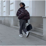 NAMCOVERSE 2025 popular new New  fashion personalized street zipper short cotton-padded jacket is hot on