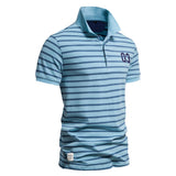 NAMCOVERSE 2025 spring and summer new men's polo Popularan size striped short-sleeved POLO shirt fashionable casual men's lapel cotton top