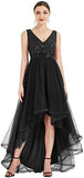 2025 popular new chiffon dress  New 2025 dinner V-neck A-word sleeveless irregular dress