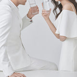 2025 light wedding dress  new welcome simple arm covering satin white yarn suspender thin travel evening dress spring