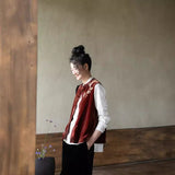 New Chinese-style vest autumn outer female, embroidered velvet vest, Zen versatile vest, vest top B0851