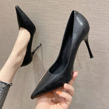 2025 966-2 Autumn and winter new thin heel pointed single shoes female  fairy style high heels professional commuter high heels women's shoes