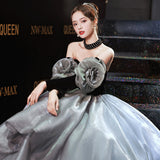 Annual meeting evening dress female design sense performance temperament celebrity 2025 new art test banquet stunning catwalk dress