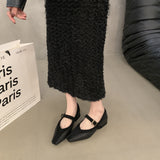 2025 Retro thick heel Mary Jane single shoes women's shoes popular new spring and autumn  fairy style square head evening shoes