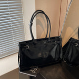 NAMCOVERSE 2025 Premium oil wax leather large-capacity bag women's popular new commuter shoulder bag trendy versatile portable tote bag