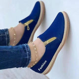 namcoverse New plus Size Zipper Casual Women's Shoes  Spring and Autumn HOTan and NEWn Solid Color Muffin Bottom Hemp Rope Canvas Shoes for Women