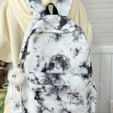 Schoolbag Female Korean Style College Student Mori Style Tie-Dyed Simple Backpack Large Capacity Japanese Style Middle School Students Backpack