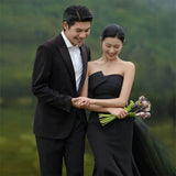 2025 light wedding dress  new bride light luxury high-end fishtail tube top certificate engagement dress female spring