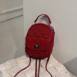 NAMCOVERSE 2025 Rhombus Chain Backpack Women's Large Capacity Casual Fashion Student Korean Edition School Bag Premium Sense Lightweight Travel Backpack
