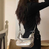 NAMCOVERSE 2025 Silver underarm bag women's summer popular niche simple shoulder bag commuter premium texture dumpling bag tide