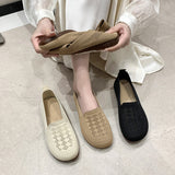 namcoverse Summer New Soft Bottom Low-Cut Slip-on Lazy Casual Pumps Breathable Mesh Cloth Shoes Flat Mom Shoes