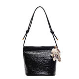 NAMCOVERSE 2025 ins trendy simple and versatile shoulder bag high sense women's fashion pleated bucket bag women's popular new messenger bag