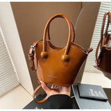 NAMCOVERSE 2025 Korean version handbag bag women's popular new fashionable simple bucket bag high-end niche retro versatile messenger bag