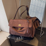 NAMCOVERSE 2025 Retro casual tote bag women's popular new suede trendy fashion versatile single shoulder underarm bag large capacity messenger bag