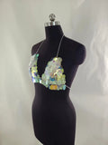 2025 MW3225  vest radiant sequin sheet pendant neck halter top tube top small vest body chain