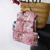 Cotton vest women's autumn and winter stacked wear, pink cotton-padded cotton vest vest, down vest top, vest jacket A1117