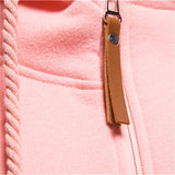NAMCOVERSE 2025 Clearance processing   women's clothing double zipper color matching hooded long-sleeved fleece slim sweater wholesale