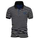 NAMCOVERSE 2025 spring and summer new men's polo Popularan size striped short-sleeved POLO shirt fashionable casual men's lapel cotton top