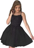 2025 Women's Homecoming Dress Short Prom Dress Lace Decal Suitable Teen Slender Strap Party Evening Dress