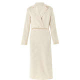 2025 New hot-selling suits, sexy temperament V-neck short blazer half-body split skirt two-piece set