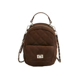 NAMCOVERSE 2025 Rhombus Chain Backpack Women's Large Capacity Casual Fashion Student Korean Edition School Bag Premium Sense Lightweight Travel Backpack