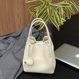 NAMCOVERSE 2025Leather women's bags, niche portable vegetable basket bags, cowhide bucket bags, high-end fashion trend single shoulder messenger bags