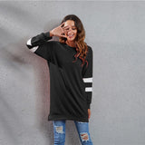 NAMCOVERSE Spring and summer new products 2025  wish round neck contrasting color splicing long-sleeved colored cotton casual loose large size top, women