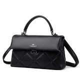 2025 Bag autumn and winter high-end niche handbag popular new middle-aged women's temperament messenger bag rhombus embroidery thread bag