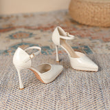 2025 1166-7A high heels women's 2025 new pointed waterproof table single shoes hollow 10.5CM stiletto women's shoes