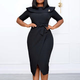 2025 2025 women's clothing popular Popular trade new  solid color professional office Popular trade large size New dress